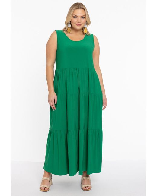 Yoek Green A-Linien-Kleid Große Größen