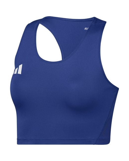 Adidas Originals Blue Performance Tanktop adidas Adizero E Crop Top