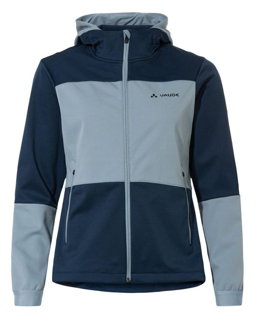 Vaude Blue Outdoorjacke Women's Qimsa Hooded Jacket (1-St) atmungsaktive und kuschelige Softshell Jacke