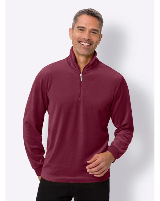 Sieh an! Sweater Langarmshirt in Red für Herren