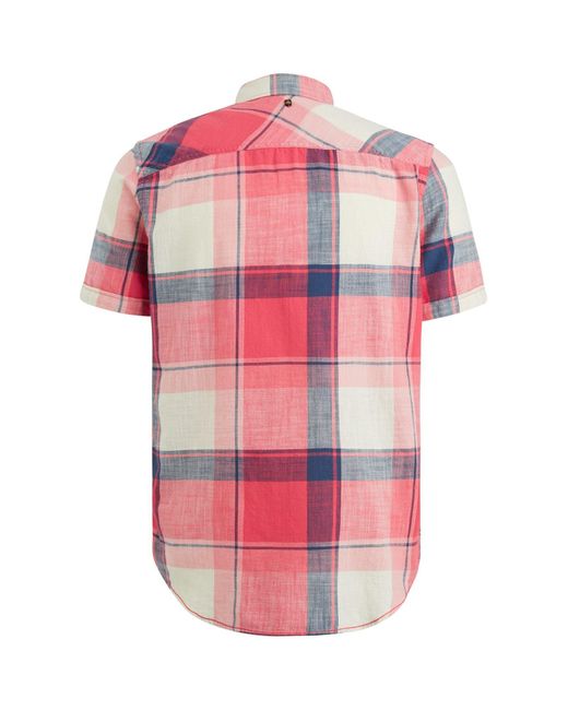 PME LEGEND Langarmhemd Short Sleeve Shirt Ctn Slub weave in Pink für Herren