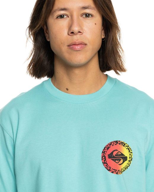 Quiksilver T-Shirt Long Fade in Blue für Herren