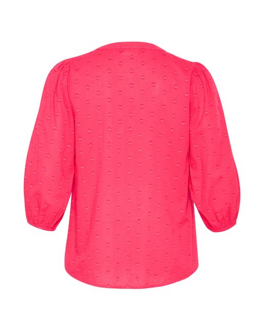 Kaffe Pink Langarmbluse Langarm-Bluse KCjolana Große Größen
