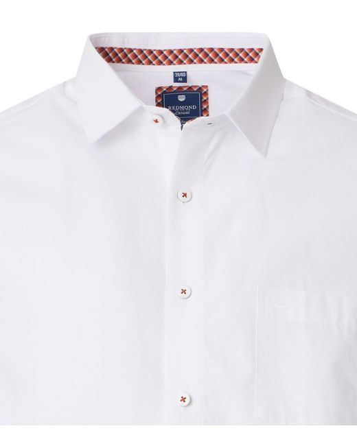 Redmond Kurzarmhemd 251420999 in White für Herren
