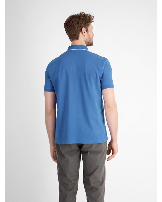 Lerros Poloshirt mit Logo Stickerei in Blue für Herren