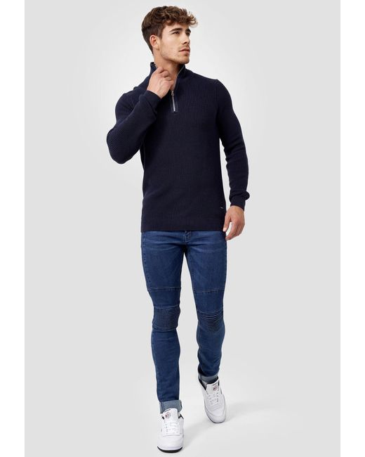 INDICODE Strickpullover Mayer in Blue für Herren