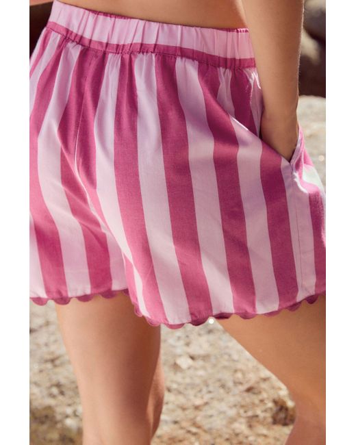 Next Pink Shorts aus 100 % Baumwolle mit elastischem Bund (1-tlg)