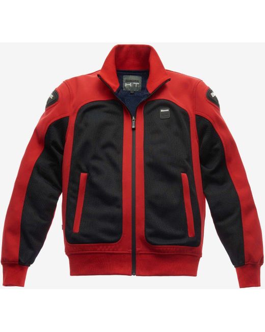 Blauer Motorradjacke Easy Air Pro Motorrad Textiljacke in Red für Herren