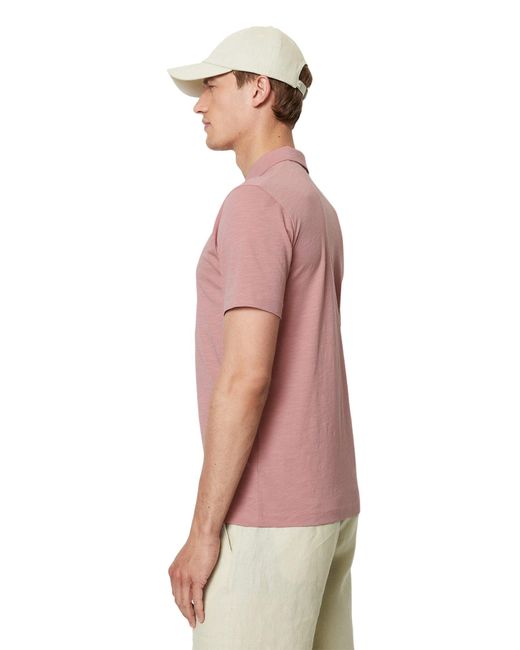 Marc O' Polo Poloshirt in softer Slub-Jersey-Qualität in Pink für Herren