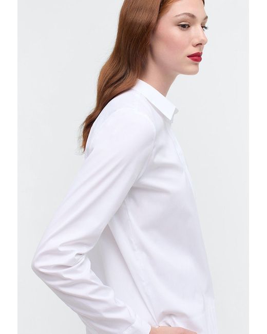 Eterna White Langarmbluse