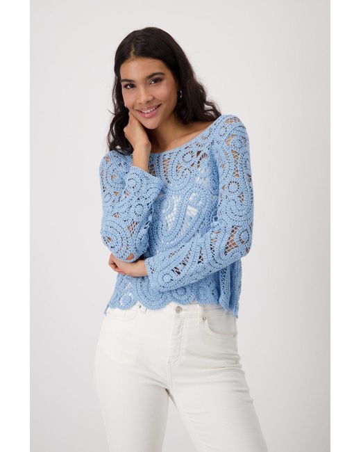 Monari Blue Wollpullover Pullover 732