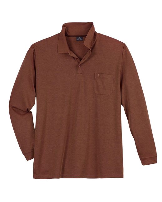 RAGMAN Poloshirt Softknit Langarm-Polo XXL terra in Brown für Herren