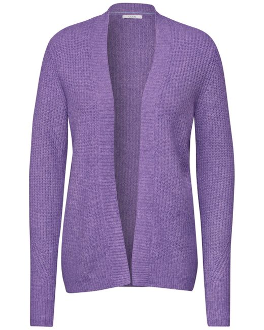 Cecil Purple Strickpullover in Unifarbe