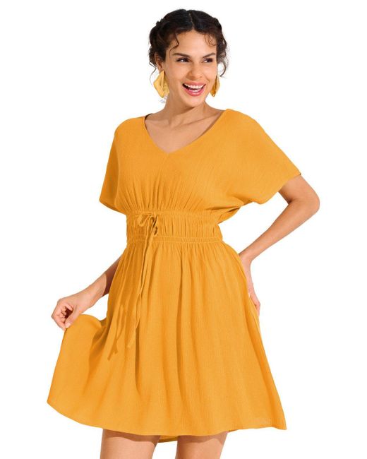 Lisca Orange Strandkleid Strand Kleid Karpathos (Stück, 1-tlg)