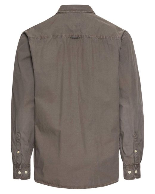 Camel Active Langarmhemd Hemd in Gray für Herren
