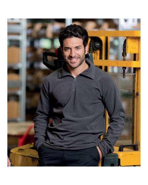 Würth MODYF Troyer Luca Fleece-Pullover ü Weicher Fleecetroyer für die Arbeit und Freizeit in Gray für Herren
