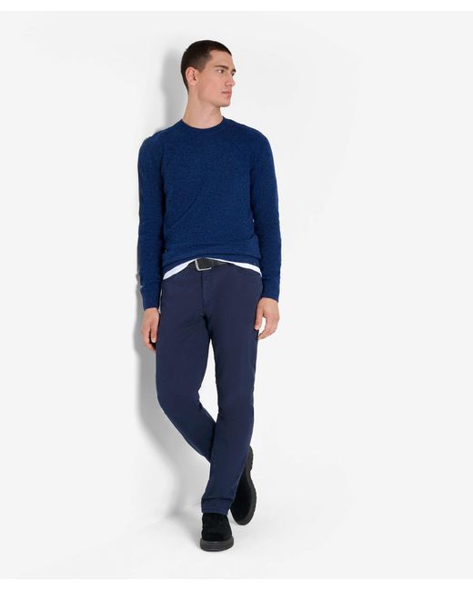 Brax Rundhalspullover in Blue für Herren