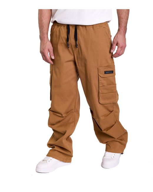 DENIM HOUSE Jeans Baggy Cargo Hose Sommer Loose Fit Pant in Brown für Herren
