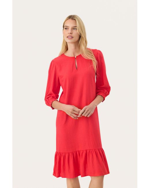 Part Two Red Blusenkleid Kleid NimiPW