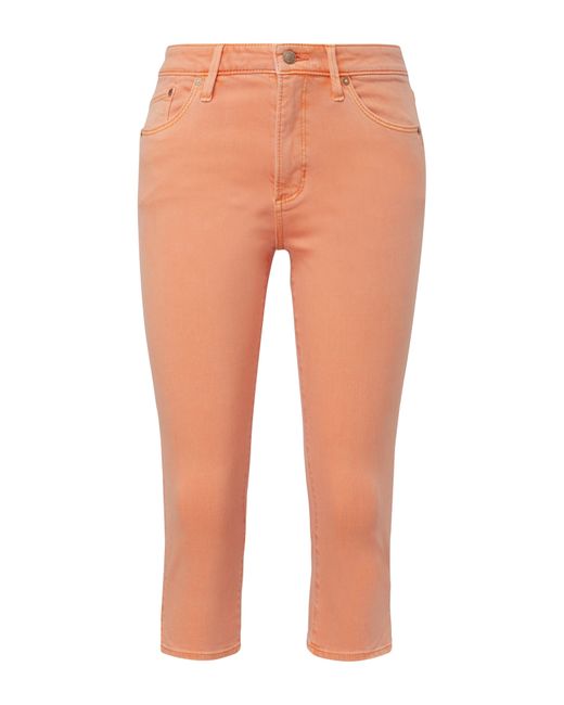 S.oliver Pink 7/8- Ankle-Jeans Betsy / Fit / Mid Rise / Slim Leg Leder-Patch, Waschung