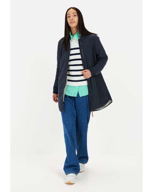 Camel Active Blue Langjacke aus recyceltem Polyester