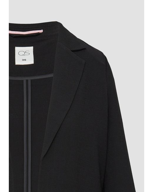 QS Black Jackenblazer leichter Blazer im Regular Fit