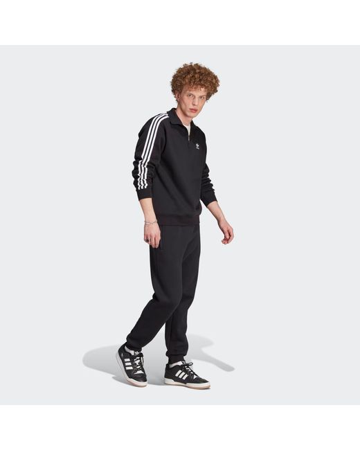Adidas Originals Sweatshirt Adicolor Classics 3-Stripes Half Zip Sweater in Black für Herren