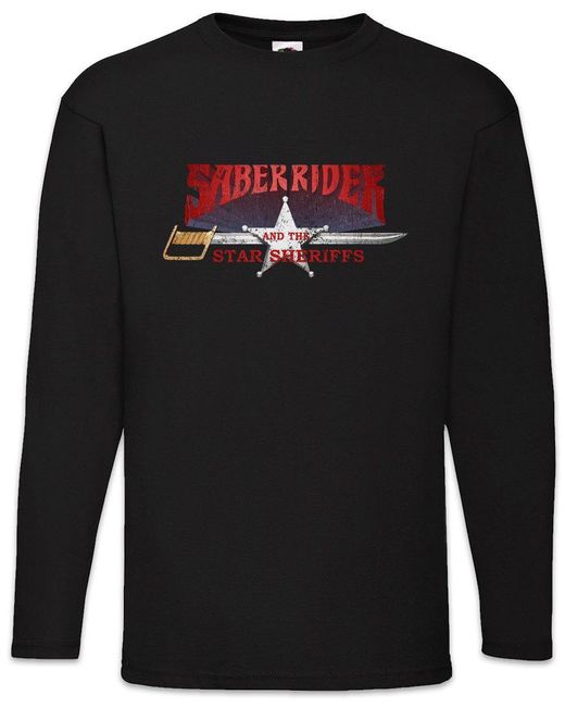 Urban Backwoods Langarmshirt Saber Rider & The Star Sheriffs I Langarm T-Shirt Sei Jushi Bismark in Black für Herren