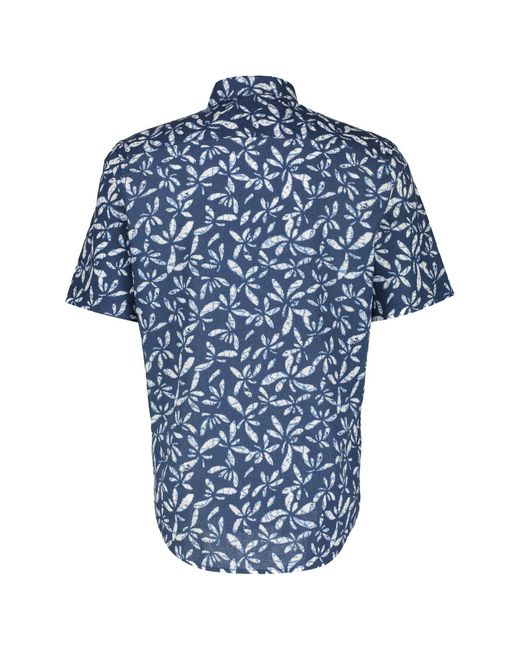 Lerros Kurzarmhemd mit Alloverprint in Blue für Herren