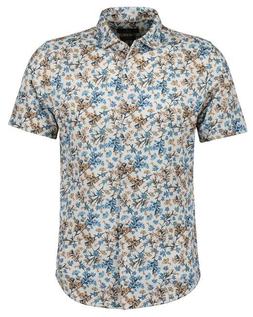 RAGMAN Strickpullover Shirt Button through print in Blue für Herren