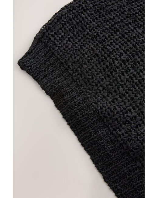 Next Black Stricktop Lässiges, gestricktes Tanktop (1-tlg)
