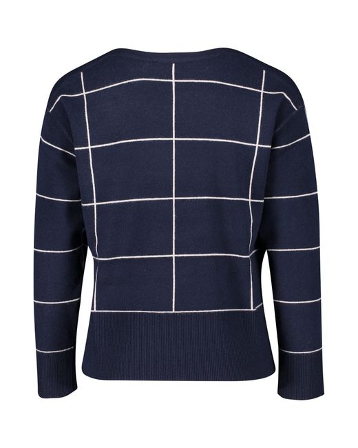Betty Barclay Blue Strickpullover langarm (1-tlg) Saumschlitz