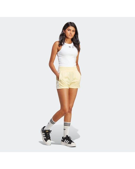 Adidas Originals Yellow 3-Stripes Shorts W