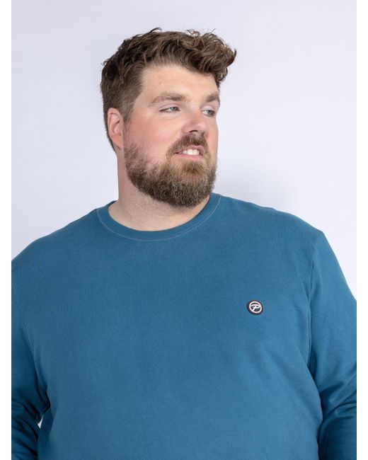 Petrol Industries Sweatshirt Men Sweater Round Neck Print in Blue für Herren