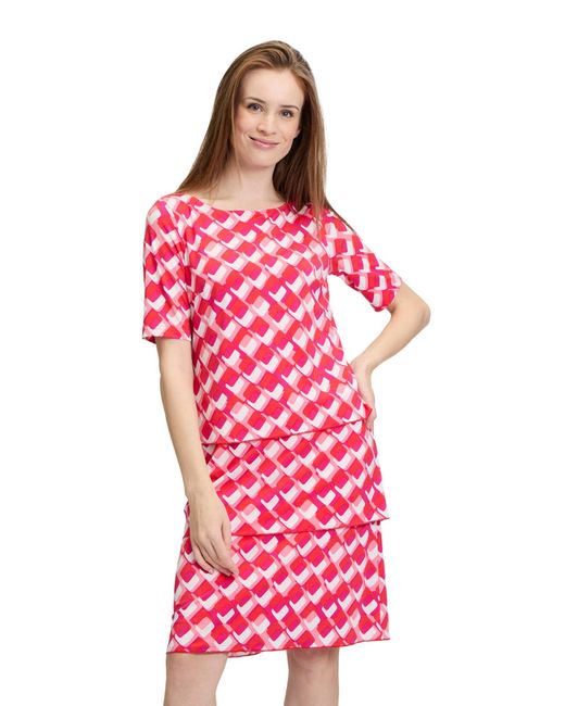 Betty Barclay Red Sommerkleid Stufenkleid kurzarm Druck