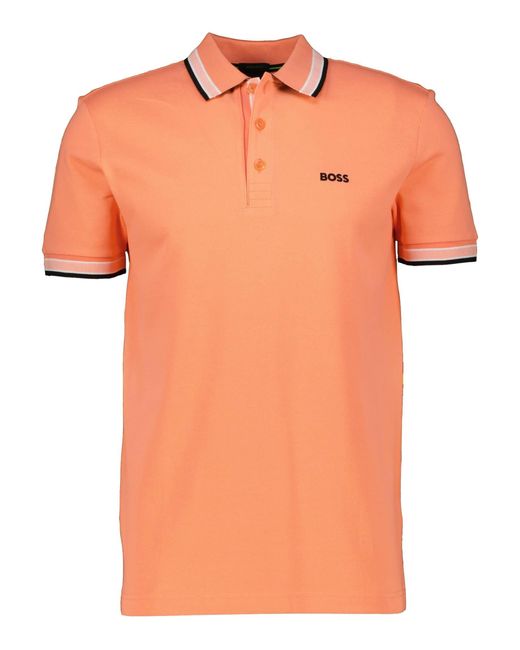 Boss Poloshirt PADDY Regular Fit (1-tlg) in Orange für Herren