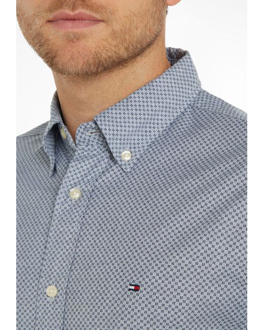 Tommy Hilfiger Langarmhemd NATURAL SOFT MICRO PRT RF SHIRT in Blau für  Herren | Lyst DE