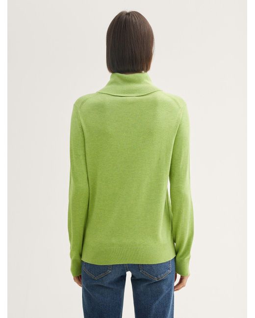 Tom Tailor Green Strickpullover mit Rollkragen