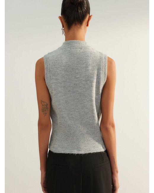 Trendyol Gray Strickjacke (1-tlg) Plain/ohne Details
