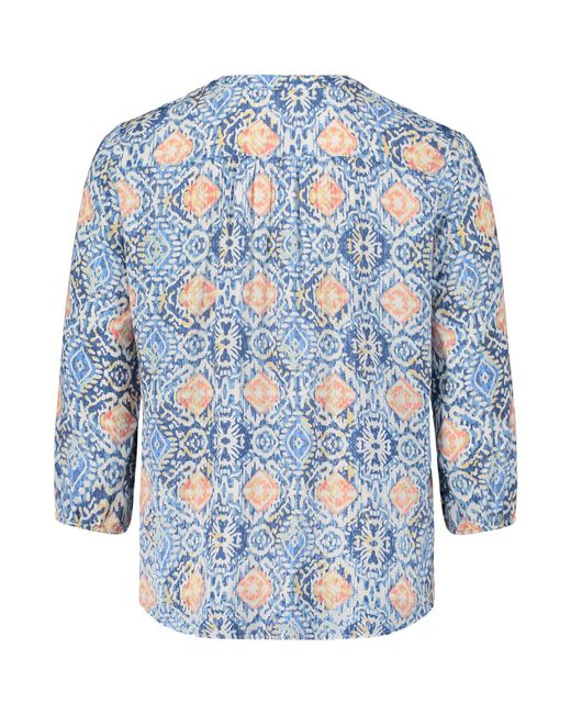 Cartoon Blue Blusentop Bluse Kurz 3/4 Arm