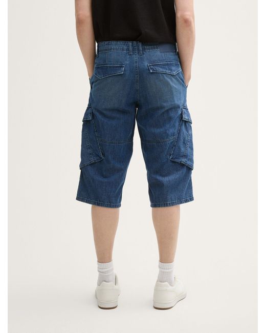 Tom Tailor Relax-fit- TTMORRIS Relaxed Overknee Jeans Shorts in Blue für Herren