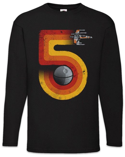 Urban Backwoods Langarmshirt Red Five 5 II Langarm T-Shirt Luke Star Alliance Rebellen Sci-Fi in Blue für Herren