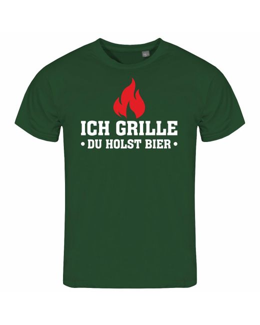 deinshirt Print- T-Shirt Ich grille du holst Bier Funshirt mit Motiv in Green für Herren
