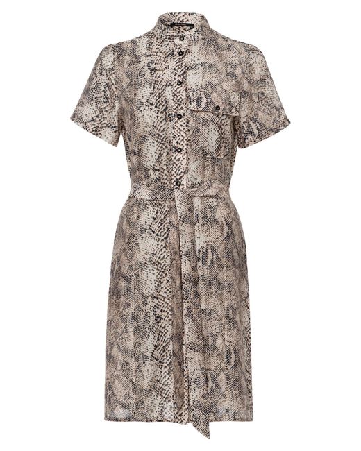 MARC AUREL White Hemdblusenkleid mit Snakeprint