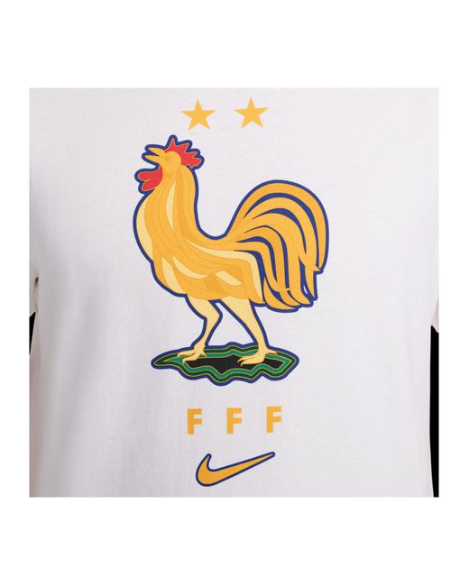 Nike Frankreich Crest T-Shirt EM 2024 default in White für Herren