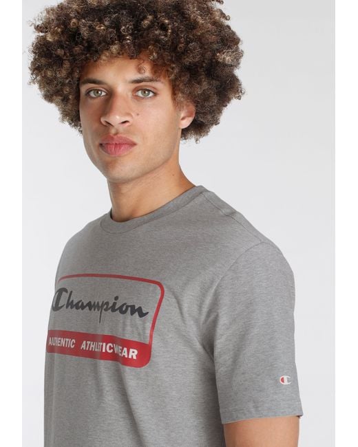 Champion Graphic Shop Crewneck T-Shirt in Gray für Herren
