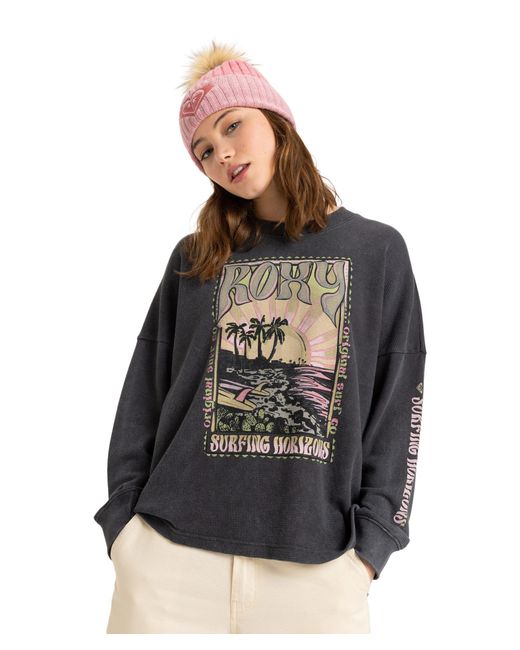 Roxy Black Langarmshirt EASTSIDE MIDWEIGHT