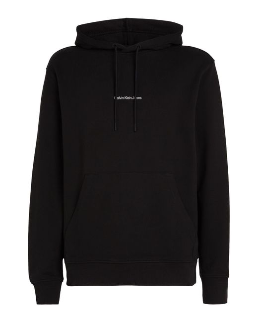 Calvin Klein Kapuzensweatshirt GRID MONOGRAM HOODIE mit Logoschriftzug in Black für Herren