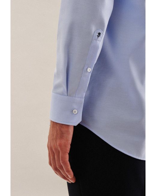 Seidensticker Businesshemd Regular Extra langer Arm Kentkragen Uni in Blau  für Herren | Lyst DE