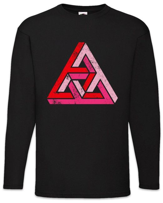 Urban Backwoods Langarmshirt Penrose Logo Sign I Langarm T-Shirt Big Geek Triangle Bang Freak TBBT in Black für Herren